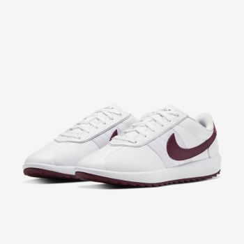 Nike Cortez G - Női Golf Cipő - Fehér/Lila/Lila/Piros